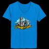 Ladies’  Junior Fine Jersey V-Neck Longer Length T-Shirt Thumbnail