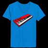 Ladies’  Junior Fine Jersey V-Neck Longer Length T-Shirt Thumbnail