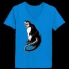 Ladies’  Junior Fine Jersey V-Neck Longer Length T-Shirt Thumbnail