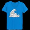 Ladies’  Junior Fine Jersey V-Neck Longer Length T-Shirt Thumbnail