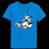 Ladies’  Junior Fine Jersey V-Neck Longer Length T-Shirt Thumbnail