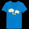Ladies’  Junior Fine Jersey V-Neck Longer Length T-Shirt Thumbnail