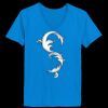 Ladies’  Junior Fine Jersey V-Neck Longer Length T-Shirt Thumbnail