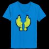 Ladies’  Junior Fine Jersey V-Neck Longer Length T-Shirt Thumbnail