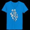 Ladies’  Junior Fine Jersey V-Neck Longer Length T-Shirt Thumbnail