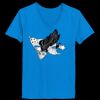 Ladies’  Junior Fine Jersey V-Neck Longer Length T-Shirt Thumbnail