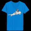 Ladies’  Junior Fine Jersey V-Neck Longer Length T-Shirt Thumbnail
