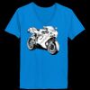 Ladies’  Junior Fine Jersey V-Neck Longer Length T-Shirt Thumbnail