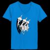 Ladies’  Junior Fine Jersey V-Neck Longer Length T-Shirt Thumbnail