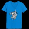 Ladies’  Junior Fine Jersey V-Neck Longer Length T-Shirt Thumbnail