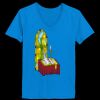 Ladies’  Junior Fine Jersey V-Neck Longer Length T-Shirt Thumbnail