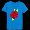 Ladies’  Junior Fine Jersey V-Neck Longer Length T-Shirt Thumbnail