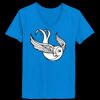 Ladies’  Junior Fine Jersey V-Neck Longer Length T-Shirt Thumbnail