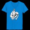 Ladies’  Junior Fine Jersey V-Neck Longer Length T-Shirt Thumbnail