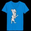 Ladies’  Junior Fine Jersey V-Neck Longer Length T-Shirt Thumbnail