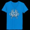 Ladies’  Junior Fine Jersey V-Neck Longer Length T-Shirt Thumbnail