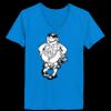 Ladies’  Junior Fine Jersey V-Neck Longer Length T-Shirt Thumbnail