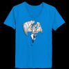 Ladies’  Junior Fine Jersey V-Neck Longer Length T-Shirt Thumbnail