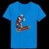 Ladies’  Junior Fine Jersey V-Neck Longer Length T-Shirt Thumbnail