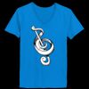 Ladies’  Junior Fine Jersey V-Neck Longer Length T-Shirt Thumbnail