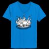 Ladies’  Junior Fine Jersey V-Neck Longer Length T-Shirt Thumbnail