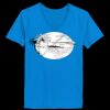 Ladies’  Junior Fine Jersey V-Neck Longer Length T-Shirt Thumbnail
