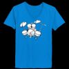 Ladies’  Junior Fine Jersey V-Neck Longer Length T-Shirt Thumbnail