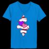 Ladies’  Junior Fine Jersey V-Neck Longer Length T-Shirt Thumbnail