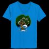 Ladies’  Junior Fine Jersey V-Neck Longer Length T-Shirt Thumbnail