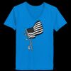 Ladies’  Junior Fine Jersey V-Neck Longer Length T-Shirt Thumbnail