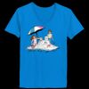 Ladies’  Junior Fine Jersey V-Neck Longer Length T-Shirt Thumbnail
