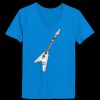 Ladies’  Junior Fine Jersey V-Neck Longer Length T-Shirt Thumbnail
