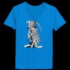Ladies’  Junior Fine Jersey V-Neck Longer Length T-Shirt Thumbnail