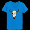 Ladies’  Junior Fine Jersey V-Neck Longer Length T-Shirt Thumbnail