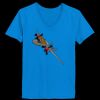 Ladies’  Junior Fine Jersey V-Neck Longer Length T-Shirt Thumbnail