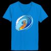 Ladies’  Junior Fine Jersey V-Neck Longer Length T-Shirt Thumbnail