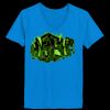 Ladies’  Junior Fine Jersey V-Neck Longer Length T-Shirt Thumbnail