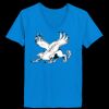 Ladies’  Junior Fine Jersey V-Neck Longer Length T-Shirt Thumbnail