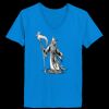 Ladies’  Junior Fine Jersey V-Neck Longer Length T-Shirt Thumbnail