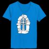 Ladies’  Junior Fine Jersey V-Neck Longer Length T-Shirt Thumbnail