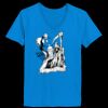 Ladies’  Junior Fine Jersey V-Neck Longer Length T-Shirt Thumbnail
