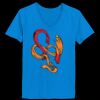 Ladies’  Junior Fine Jersey V-Neck Longer Length T-Shirt Thumbnail