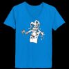 Ladies’  Junior Fine Jersey V-Neck Longer Length T-Shirt Thumbnail