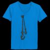 Ladies’  Junior Fine Jersey V-Neck Longer Length T-Shirt Thumbnail