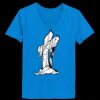 Ladies’  Junior Fine Jersey V-Neck Longer Length T-Shirt Thumbnail