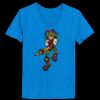 Ladies’  Junior Fine Jersey V-Neck Longer Length T-Shirt Thumbnail