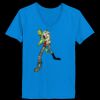 Ladies’  Junior Fine Jersey V-Neck Longer Length T-Shirt Thumbnail