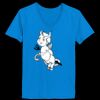 Ladies’  Junior Fine Jersey V-Neck Longer Length T-Shirt Thumbnail
