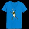 Ladies’  Junior Fine Jersey V-Neck Longer Length T-Shirt Thumbnail