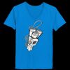Ladies’  Junior Fine Jersey V-Neck Longer Length T-Shirt Thumbnail